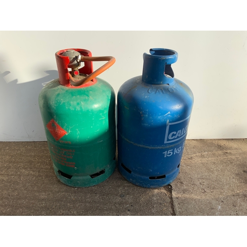 7 - Part Filled Patio Gas and Calour Gas Bottles