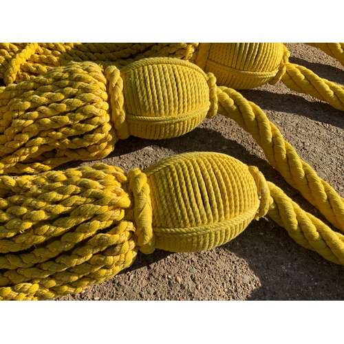 539 - Braided Yellow Rope Removed from Flagpoles at The Mall London - 7.6m Long