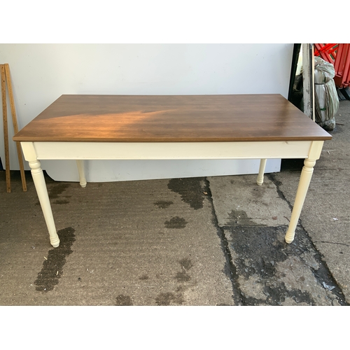 973 - Part Painted Kitchen Table