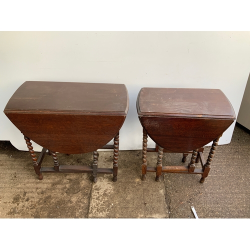 1433 - 2x Barley Twist Gate Leg Tables