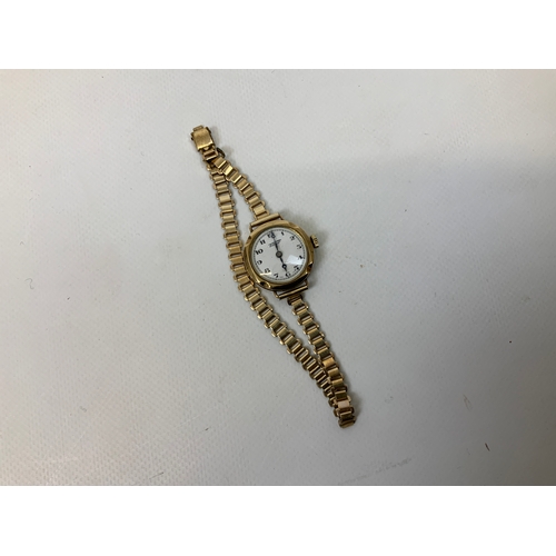 36 - 9ct Gold Ladies Watch