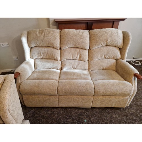 265 - Three Seater Settee and Matching Reclining Armchairs