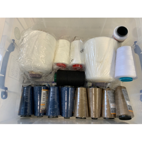 213 - Storage Box and Contents - Sewing Thread