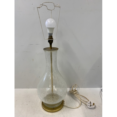 597 - Glass Table Lamp