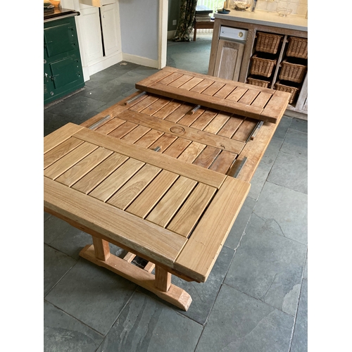 1 - Teak Extending Garden Table