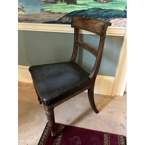 514A - Mahogany Twin Pillar Extending Dining Table and 8x Chairs