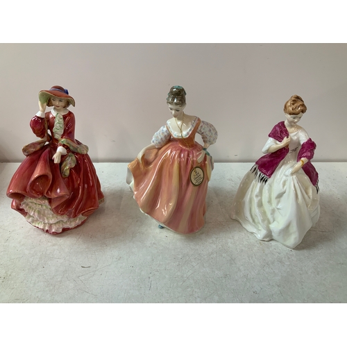 774 - 2x Royal Doulton and 1x Royal Worcester Figurine