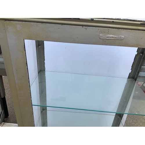 553 - Steel Glazed Cabinet - No Glass to Door