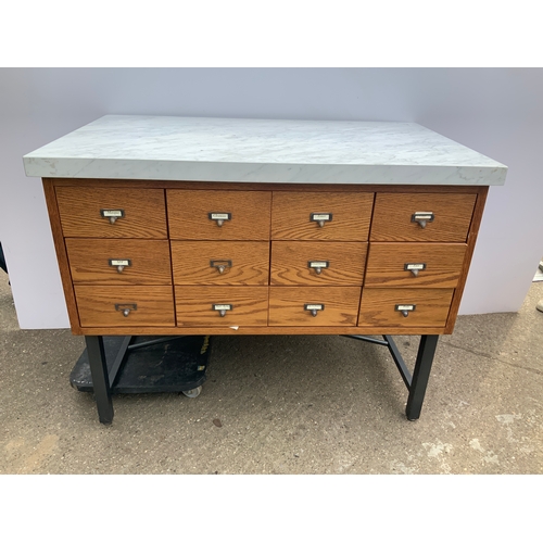 563 - White Stone Top Cabinet