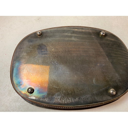 203 - Silver Galleried Tray