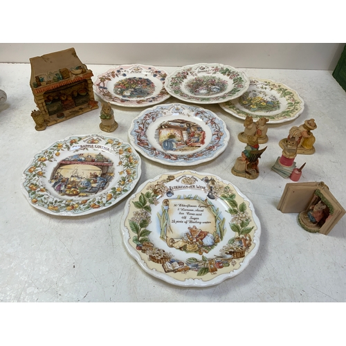 109 - Brambly Hedge Plates and Figures