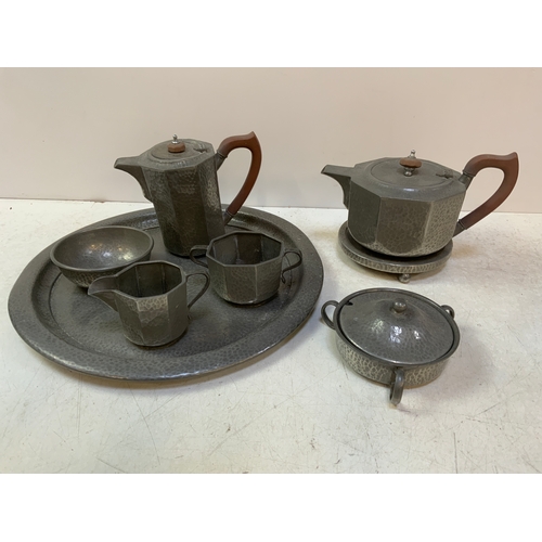 114 - Pewter Tea Set