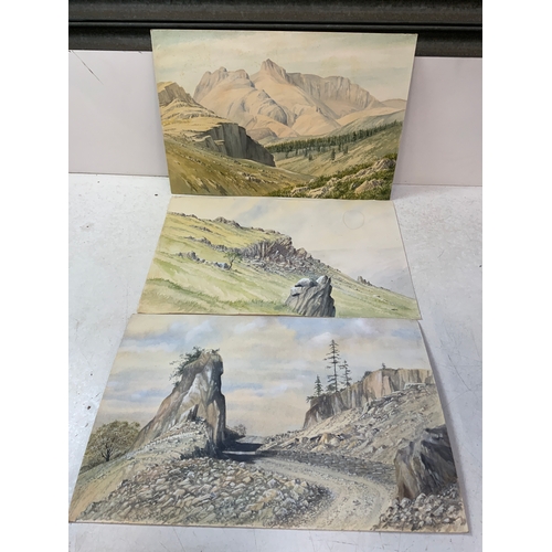 144 - 3x Signed Pictures - Lake District