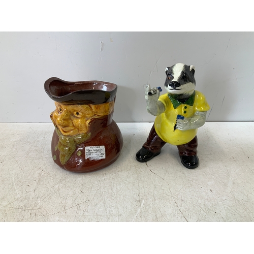 132 - Character Jug and Badger Figure