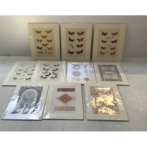 99 - Charles Barnett 1899 Prints of Moths and Oriental Design Prints Boullemier 1870