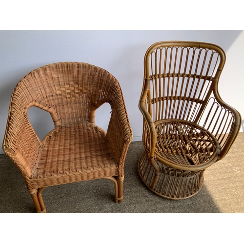 468 - Wicker and Bamboo Chairs