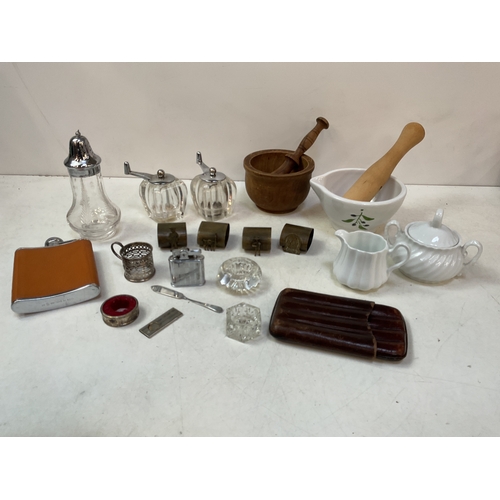 224 - Pestle and Mortars and Cigar Holder etc