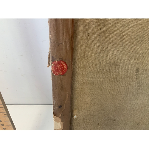 302 - Oil on Canvas - St Ives Label to Verso