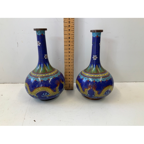 292 - Cloisonne Vases