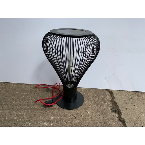 278 - Large Modern Black Table Lamp - Working