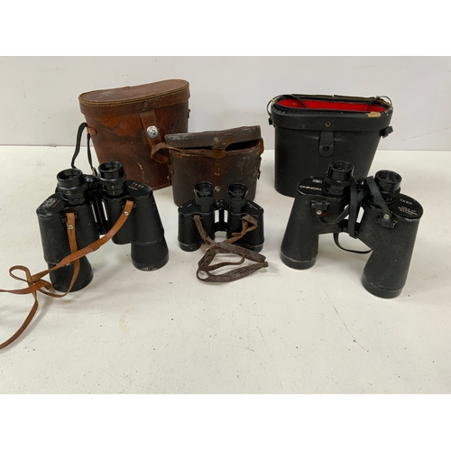 232 - 3x Vintage Binoculars