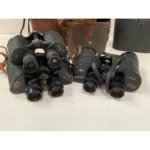 232 - 3x Vintage Binoculars