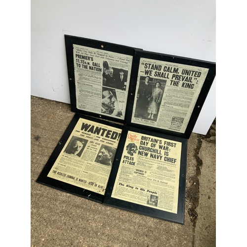 439 - Reproduction Mounted Newspaper Pages