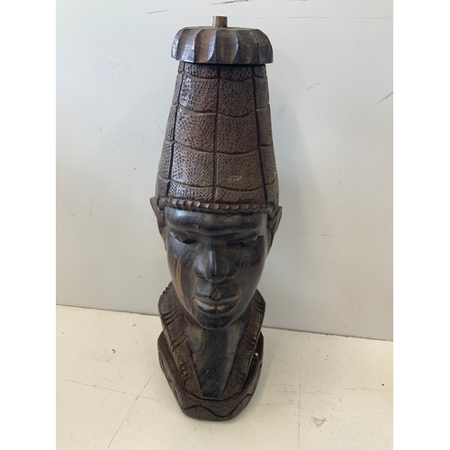 305 - Carved African Lamp Base