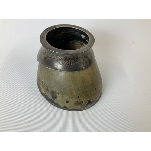 361 - Silver Mounted Horses Hoof Inkwell