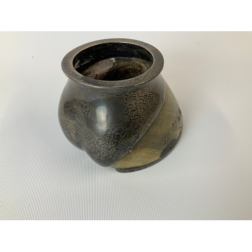 361 - Silver Mounted Horses Hoof Inkwell