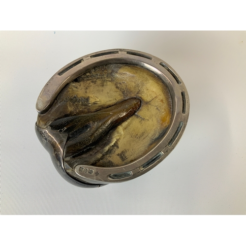 361 - Silver Mounted Horses Hoof Inkwell