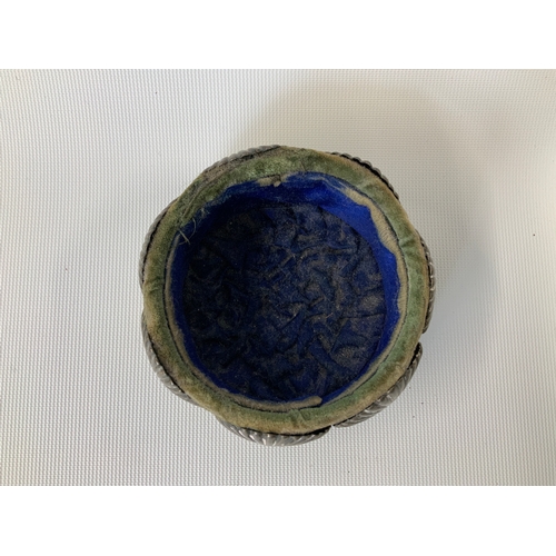 380 - Silver Mounted Coaster - Shell Decoration - 8cm Diameter