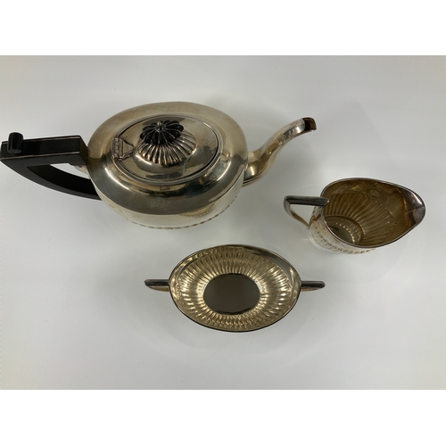 390 - Three-piece Silver Tea Set - Total Weight 900g