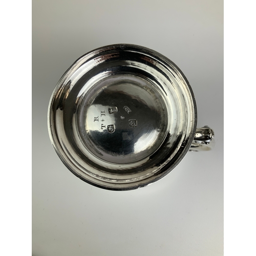 147 - Georgian Silver Tankard with Acanthus Leaf Decoration to the Handle - Monogrammed - 410g