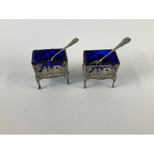 373 - Pair of Continental Silver Salts