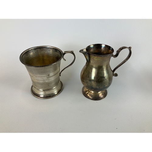 360 - Small Silver Mug and Jug - 124g