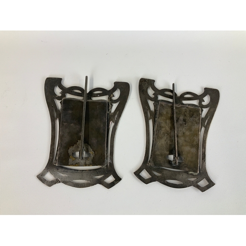118 - Pair of Antique Art Nouveau Silver Plated Frames - 13cm x 16cm