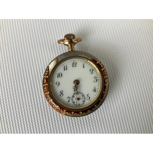 177 - Ladies Fob Watch with Enamel Decoration - Some Loses
