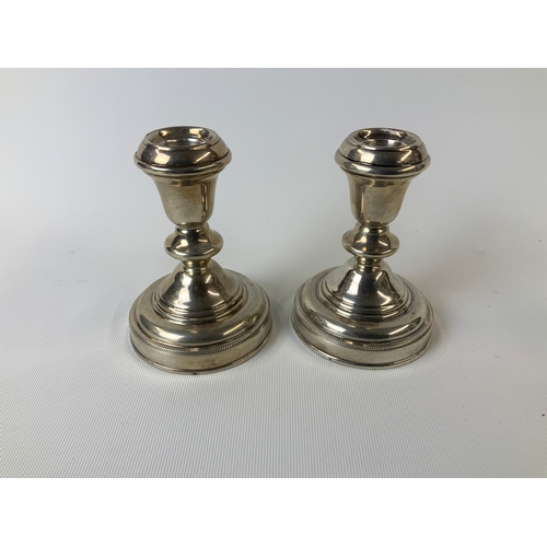 134 - Foreign Silver Candlesticks - 12cm - 216g