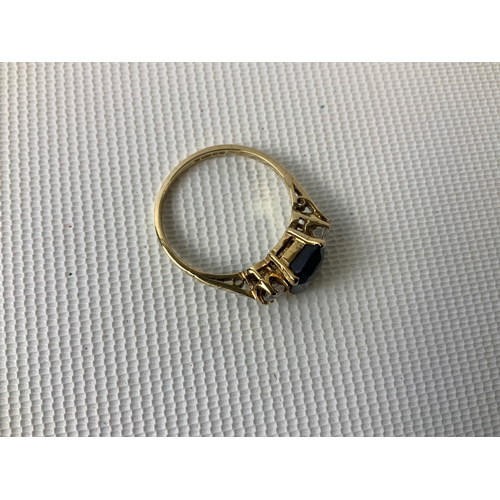 161 - 9ct Gold Diamond Ring - Size N