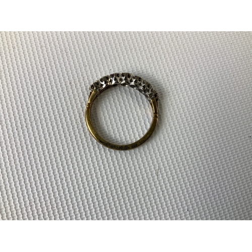 166 - 18ct Gold Diamond and Ruby Ring - Size M