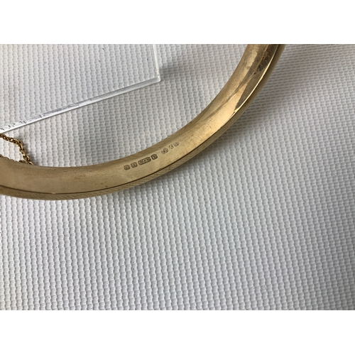 154 - 9ct Gold Bangle - 11.1g