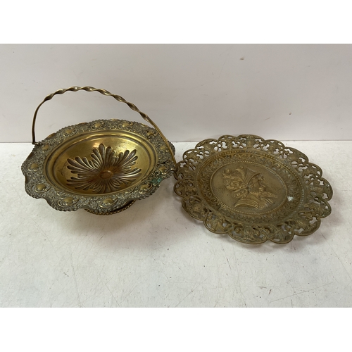 242 - Brass Charger and Serving Dish
