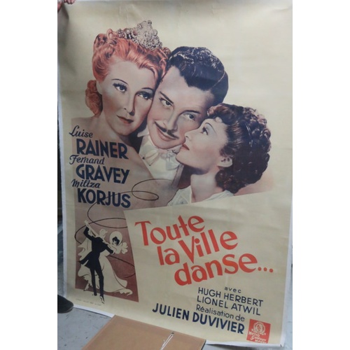 33 - Toute La Ville Danse (The Great Waltz) Movie Poster 1938, MGM France, linen backed. 160.5cms x 119cm... 