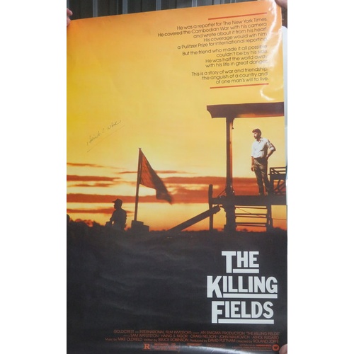 40 - Four The Killing Fields 1984 Warner Bros film posters, two signed Haing S Ngor. 102cms x 64.5cms