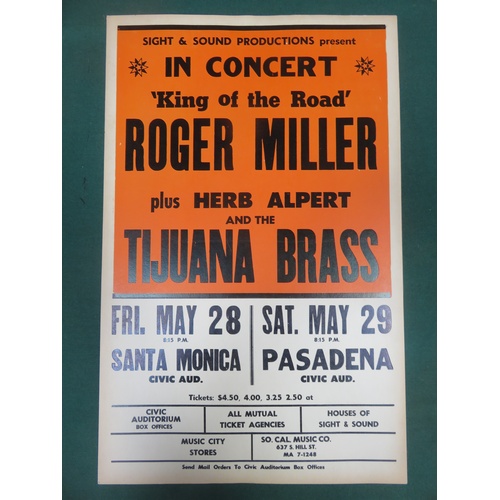 47 - George Shearing Quintet-Four Freshmen concert poster for Shrine Auditorium California with Roger Mil... 