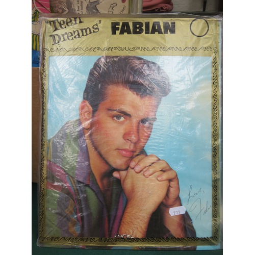 65 - Fabian Teen Dreams Picture plus various Fabian Fan Club material