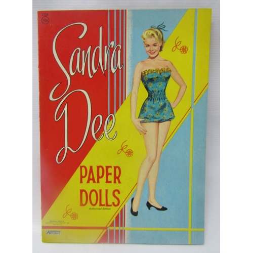 71 - Two Types of Sandra Dee Paper Dolls, both by Saalafield, 1960, with Decca Records Promotional Ice Cr... 