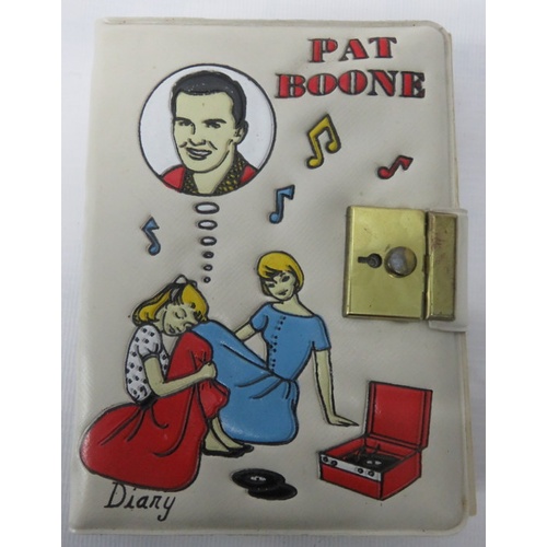 85 - Pat Boone Wallet, Pat Boone Badges, Pat Boone Necklace, Pat Boone Diary, Pat Boone Record Holder