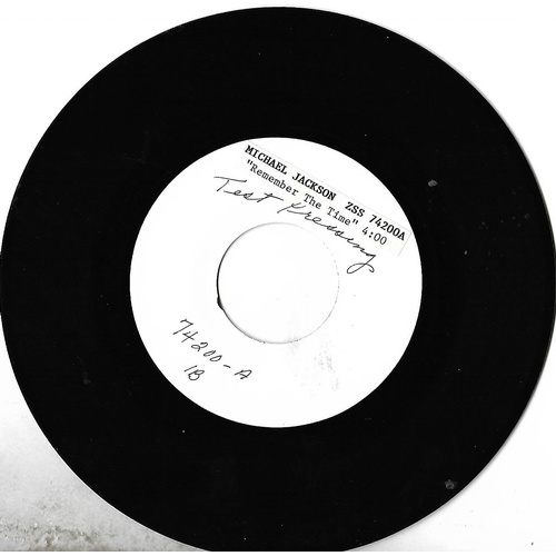 Michael Jackson White Label 7 test pressing A side Remember The